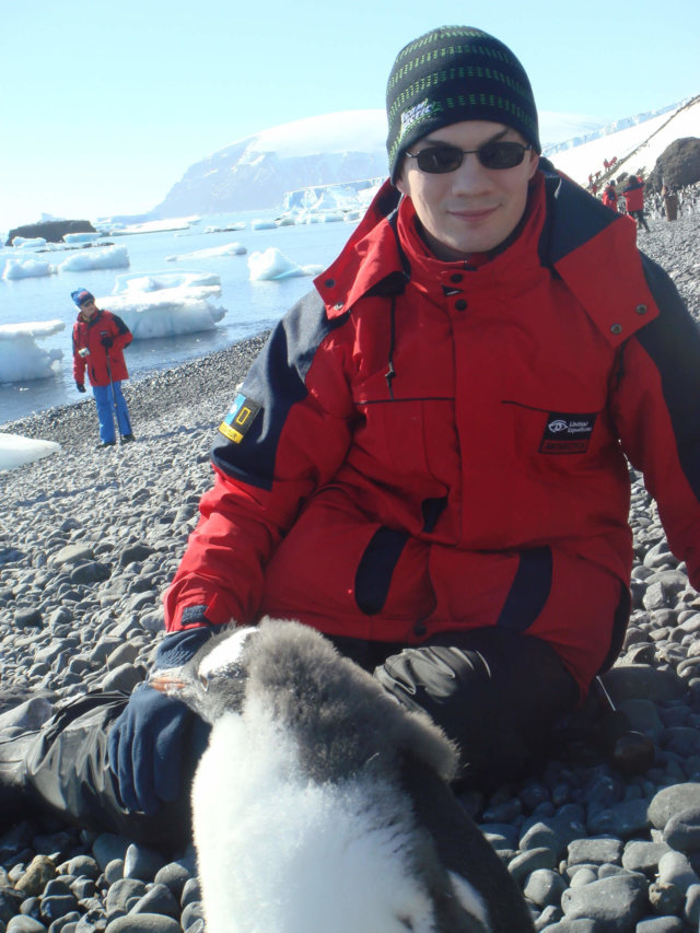 Brain tumour survivor Joshua in Antarctica