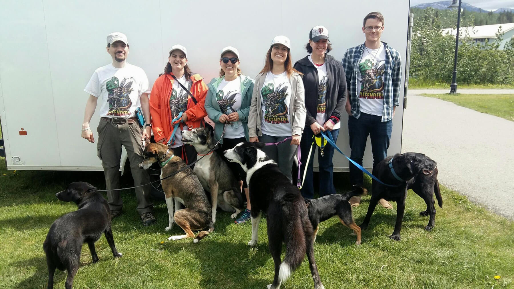 Joshua's brain tumour walk team.