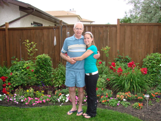 Kaitlyn Lawes and her father, 