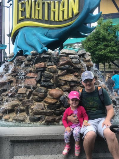 James and his daughter at Canada's Wonderland