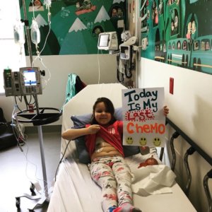 Gabby's last day of chemo